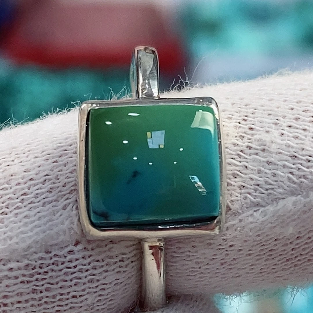 绿松石配饰银S925镶嵌