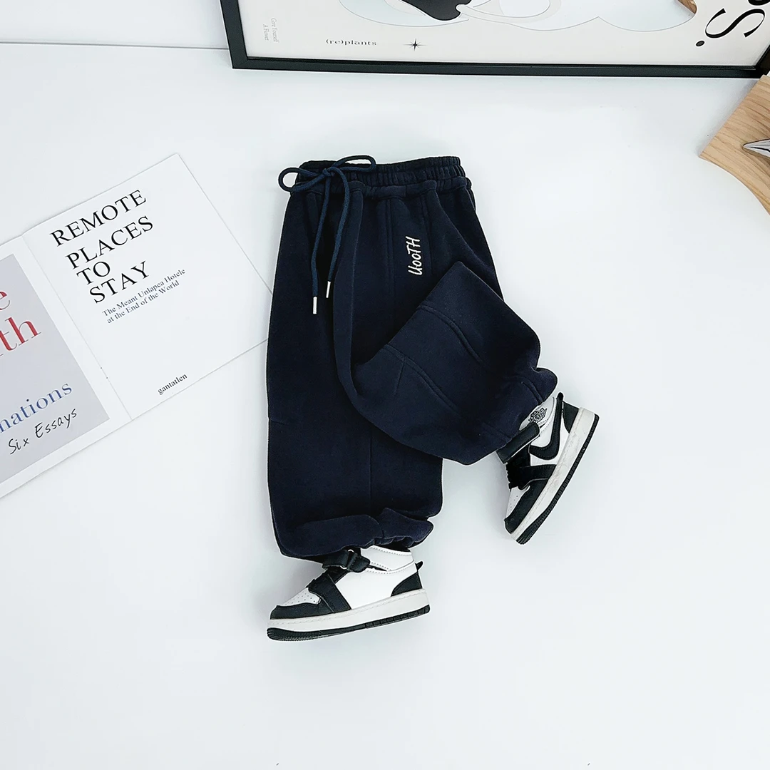 儿童冬加绒裤子男童运动裤2025新款秋冬装 LL68227 悠悠童话童装