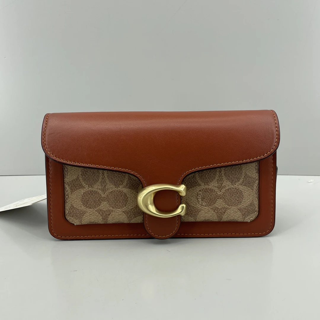 95新 COACH/蔻驰 tabby20红棕老花酒神包20*10*6cm E070206