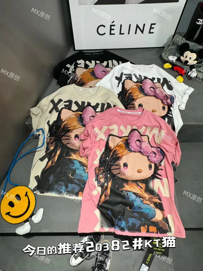 新款春夏季女T恤潮流韩版ins半袖情侣装网红日系