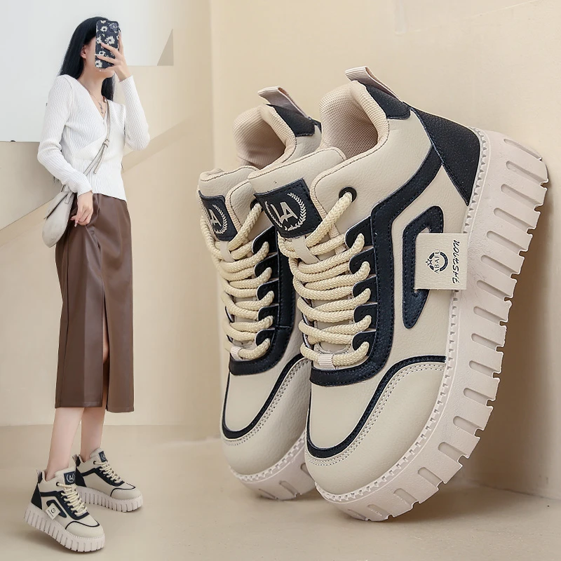 2024年秋季新款老爹鞋女爆款休闲韩版鞋子女百搭ins潮厚底运动鞋