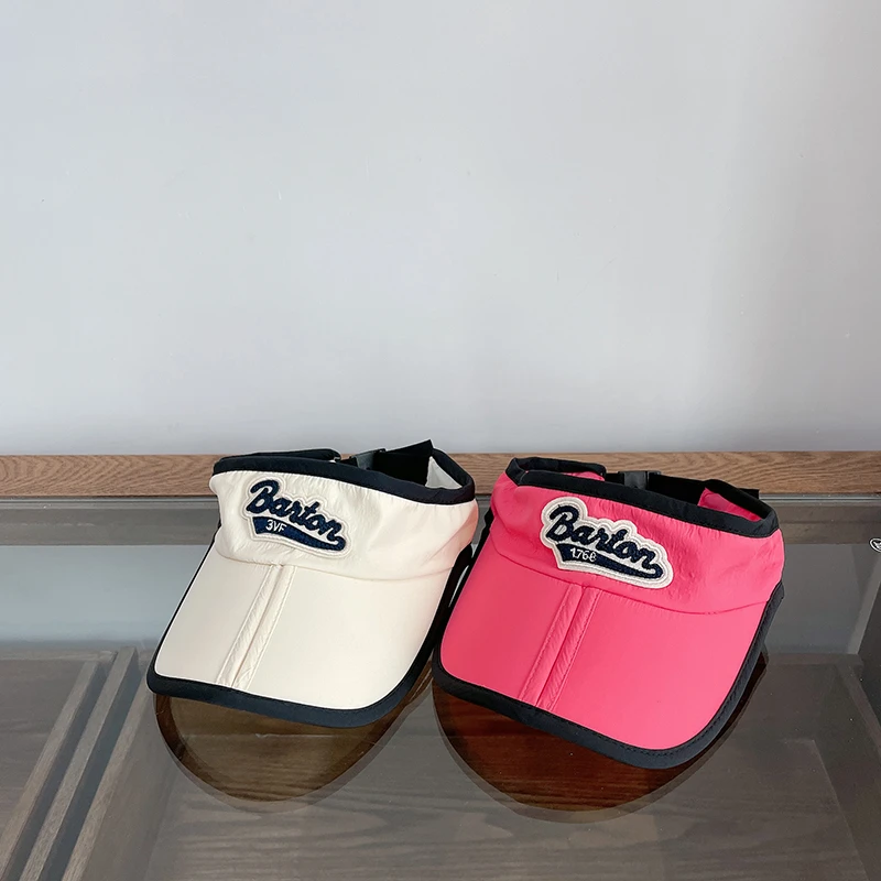 儿童大檐无顶空顶帽休闲鸭舌帽男女童可折叠出游宝宝防晒帽弯檐