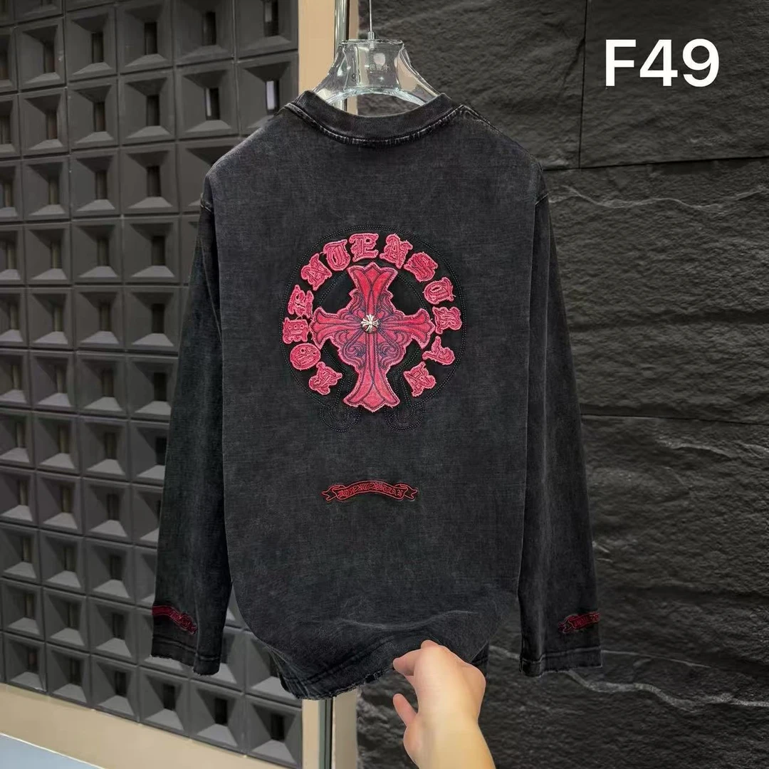 CB-F49-男士圆领春秋休闲长袖时尚潮牌百搭宽松卫衣