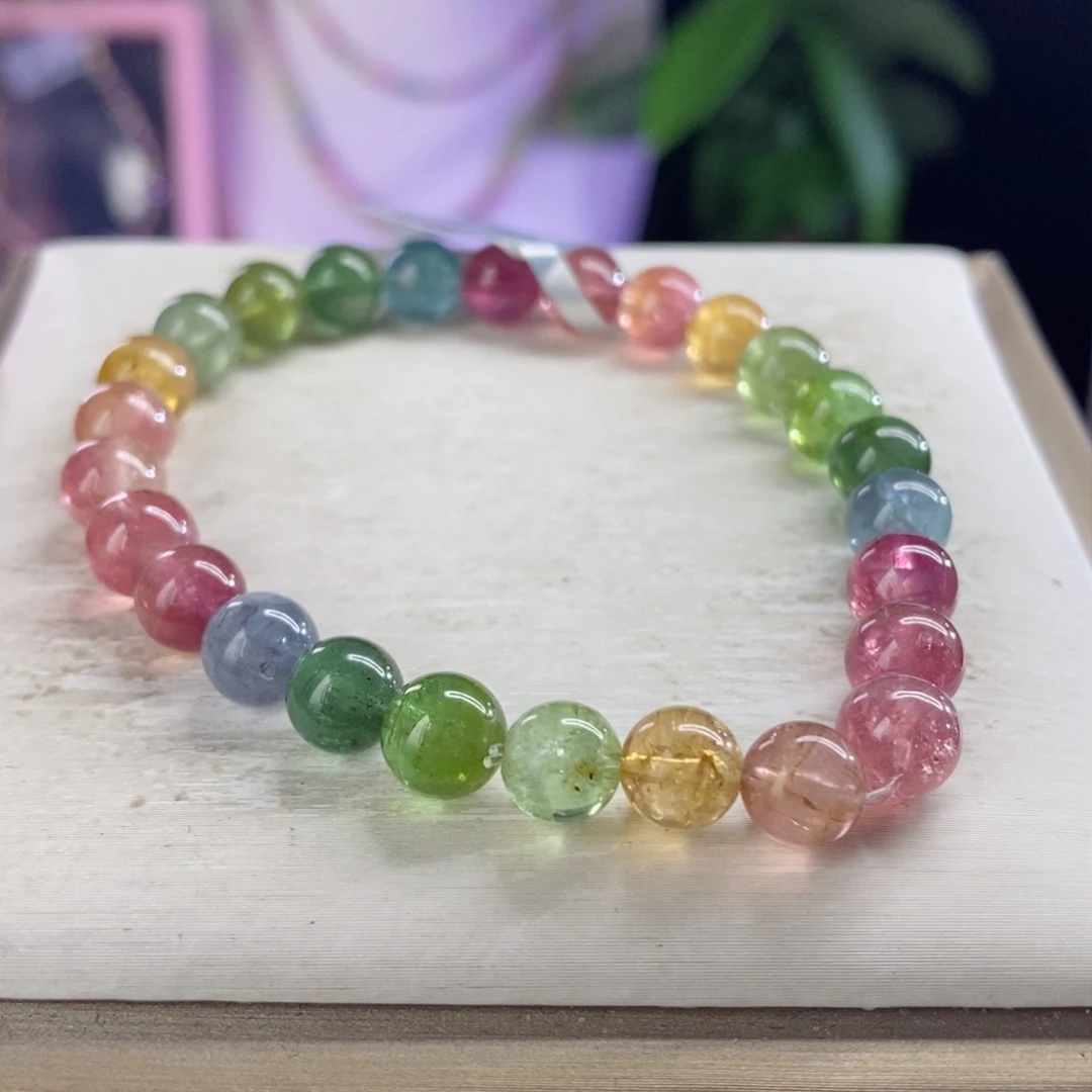 碧玺手链未镶嵌彩虹