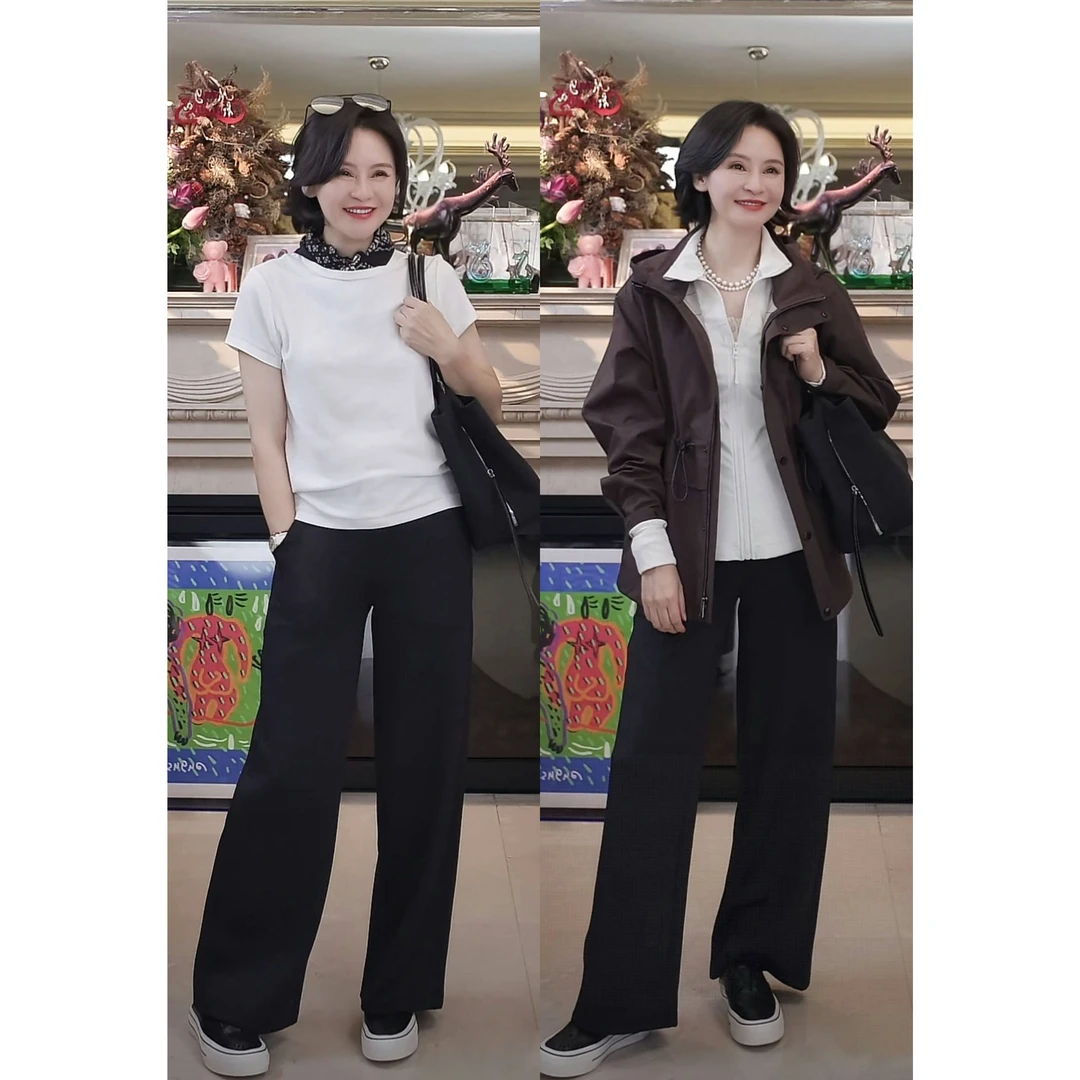 我是摩羯 不显胖的瑜伽裤 空气层四面弹透气百搭阔腿直筒裤