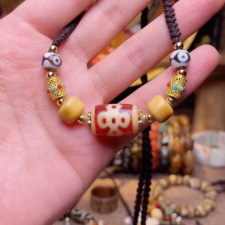 玛瑙/玉髓未镶嵌五眼天珠