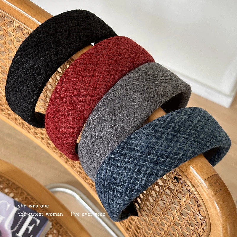 毛绒宽边高颅顶发箍女秋冬2025新款高级感日常外戴压发头箍发卡