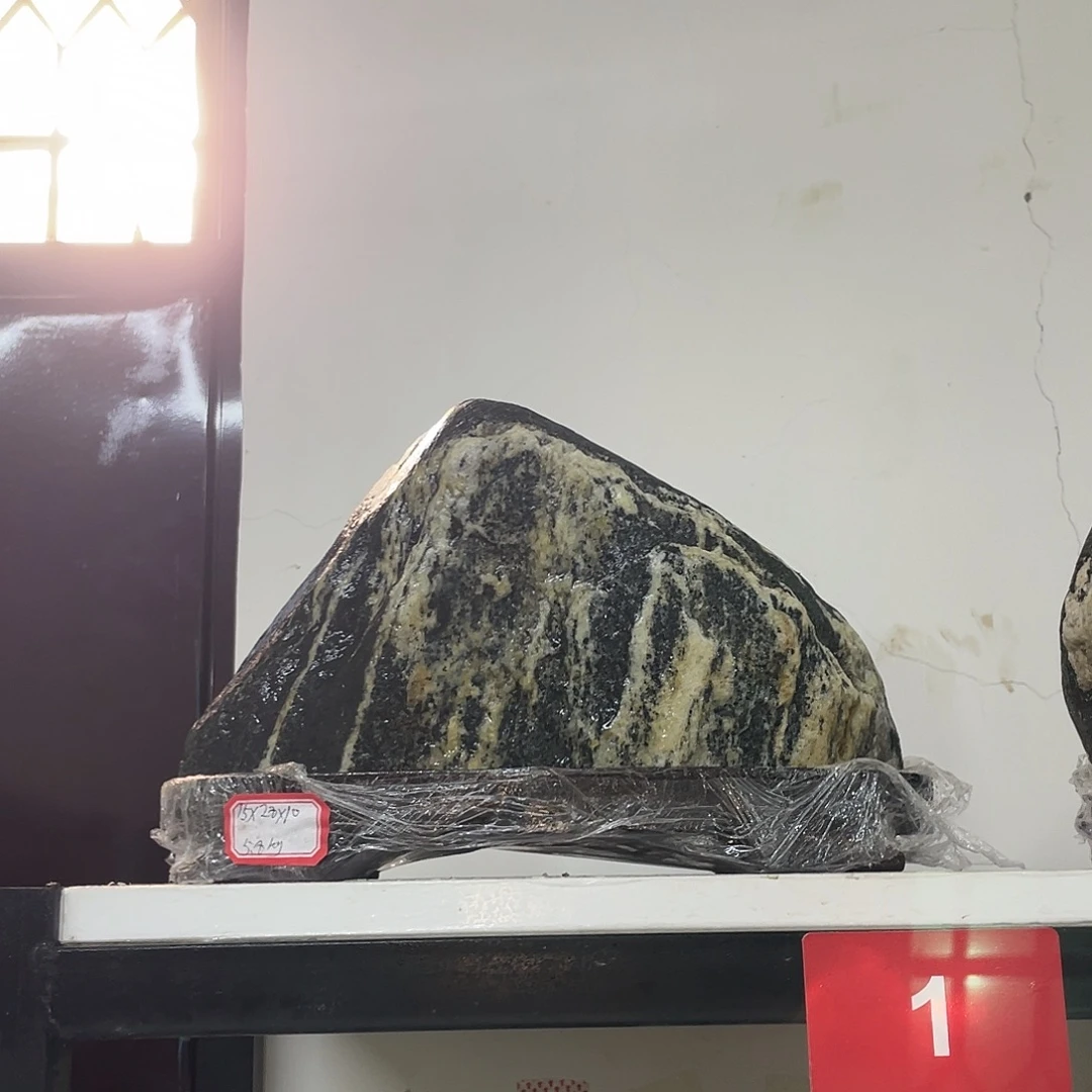 力***量石材靠山石平安石摆件