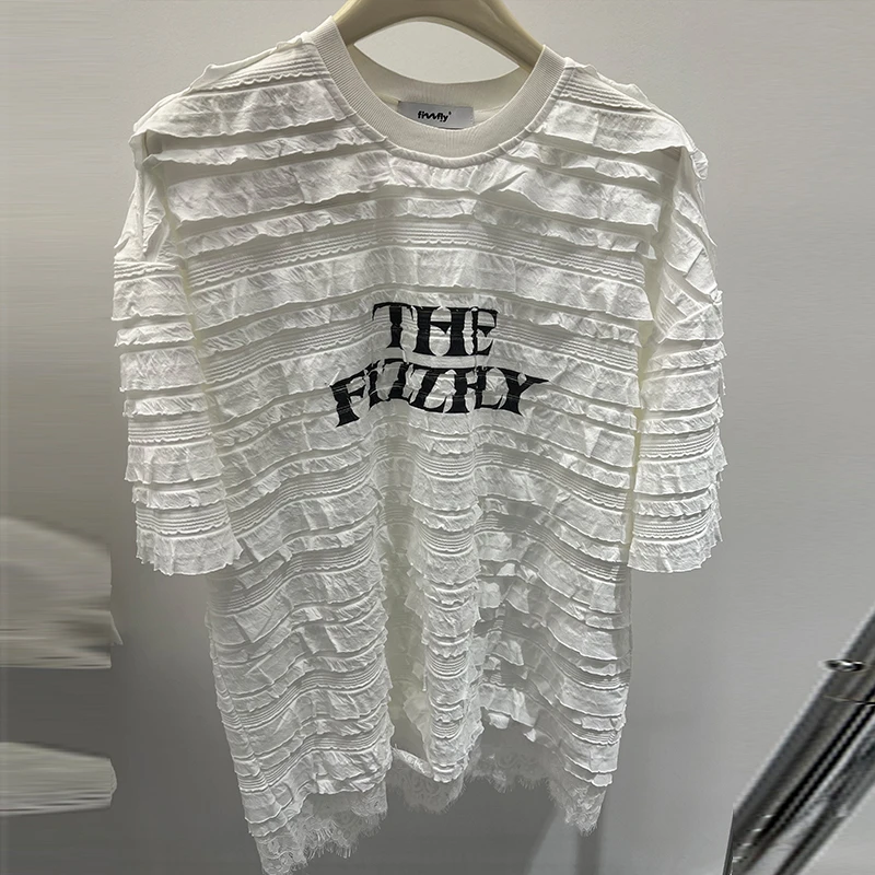 FIZZFLY | 25设计师品牌新款 25SS春季层层上衣圆领时尚短袖T恤