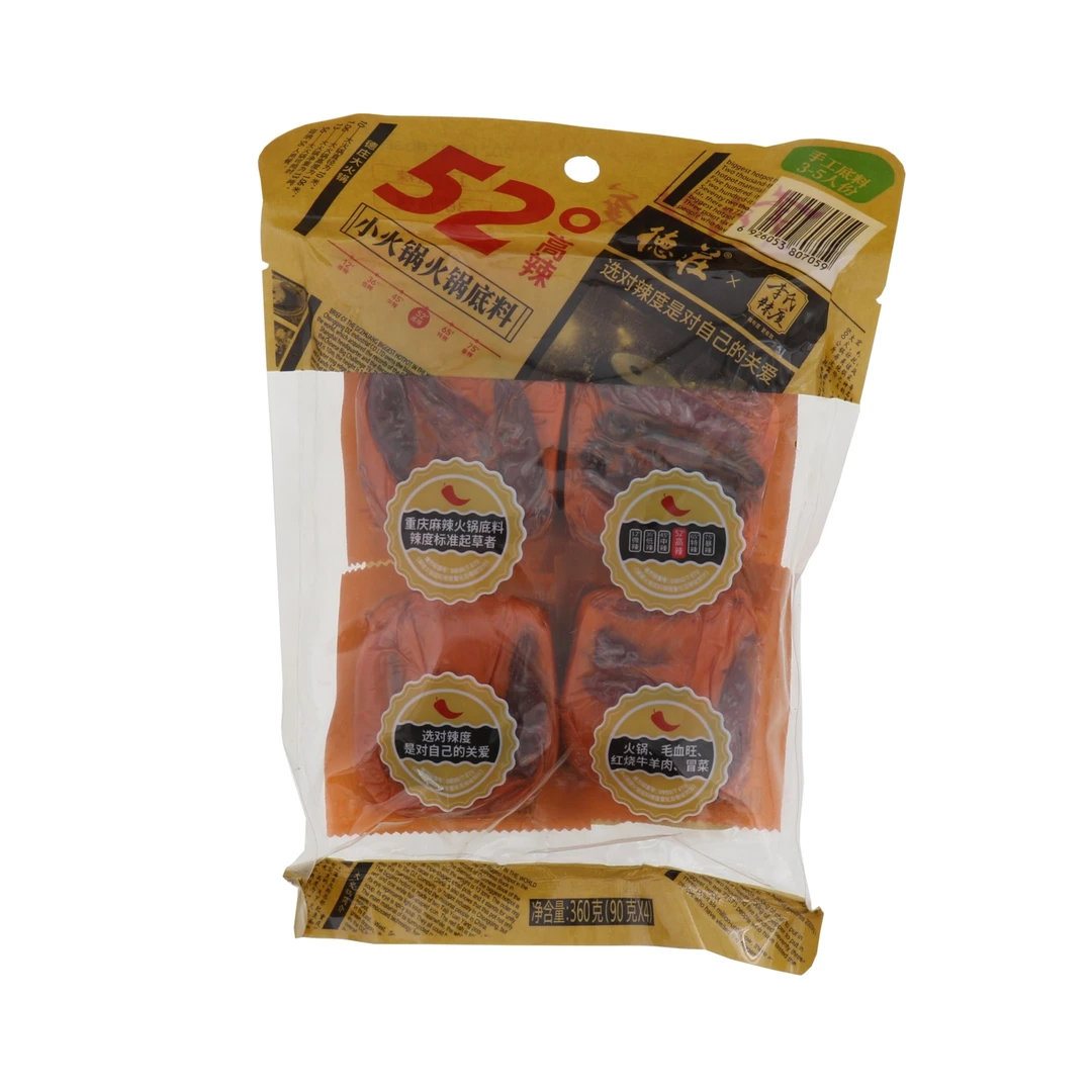 德庄火锅底料高辣味 360g(90g*4块)