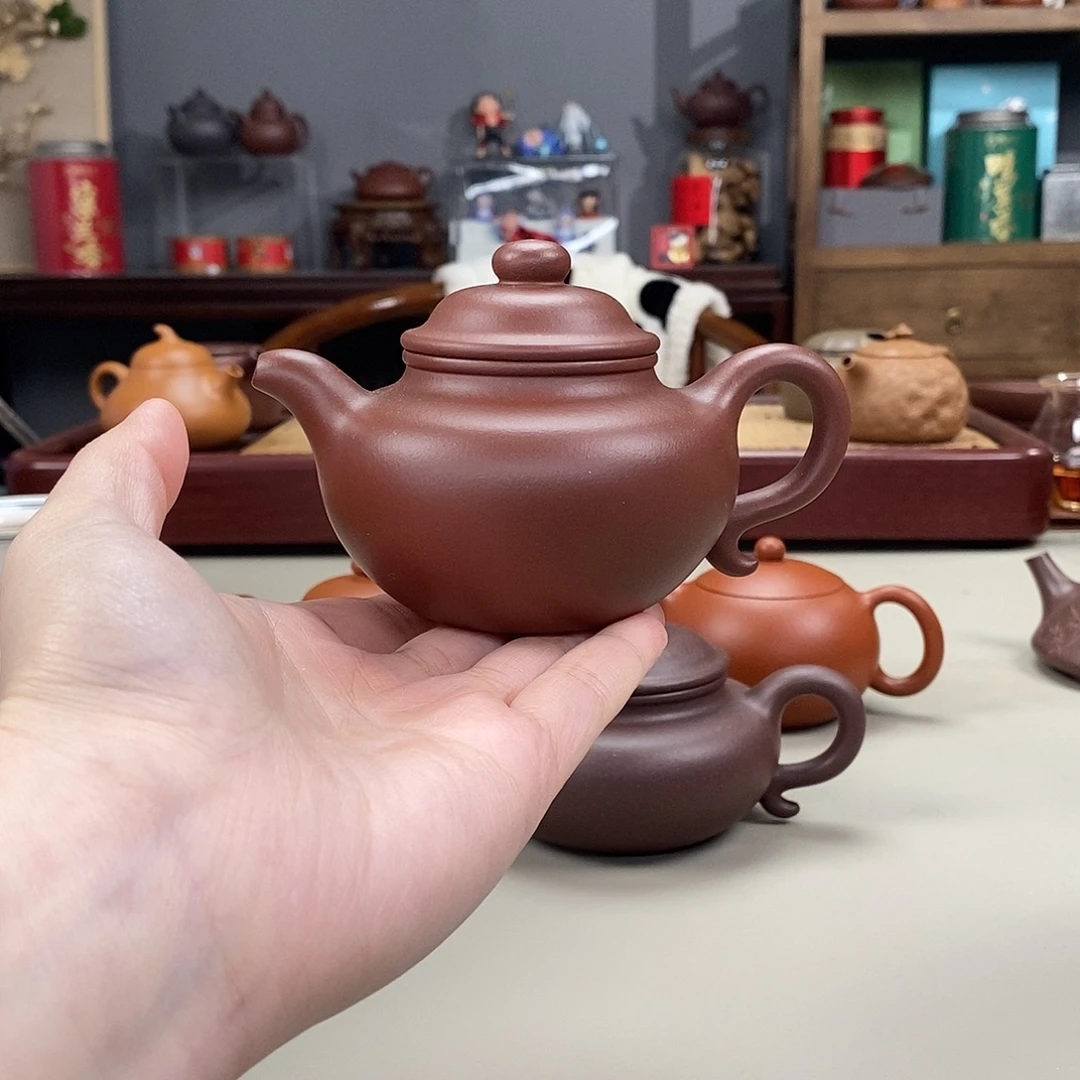 茶壶紫砂底槽清半手莲子170cc