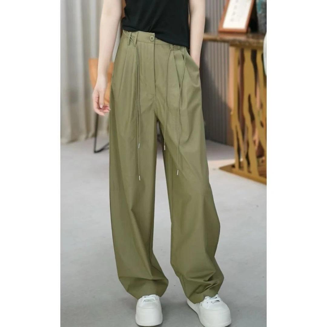 珀新【夏日绿洲】 夏季新款显瘦百搭时尚薄款工装裤