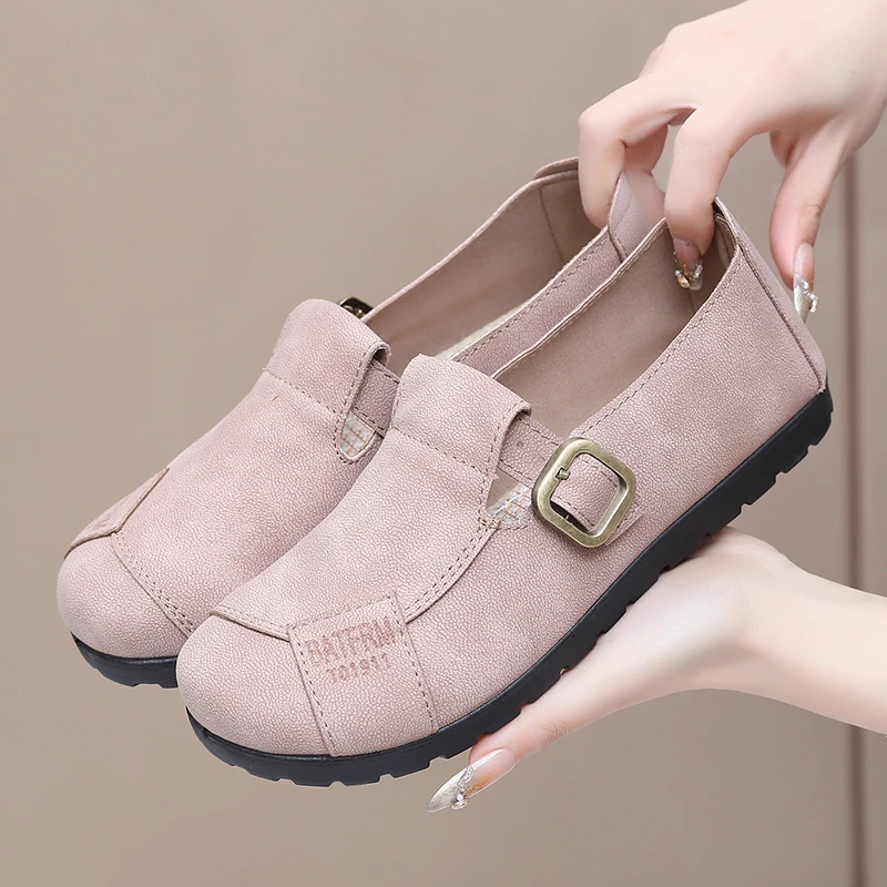 春季新款老北京布鞋勃肯鞋软底时尚乐福鞋舒适休闲鞋一脚蹬懒人鞋