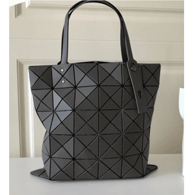 【大方盒】手提包手拎包菱形格包包时尚编织幂式穿搭轻奢中性黑色