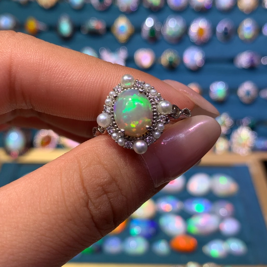 欧泊银S925镶嵌戒指款