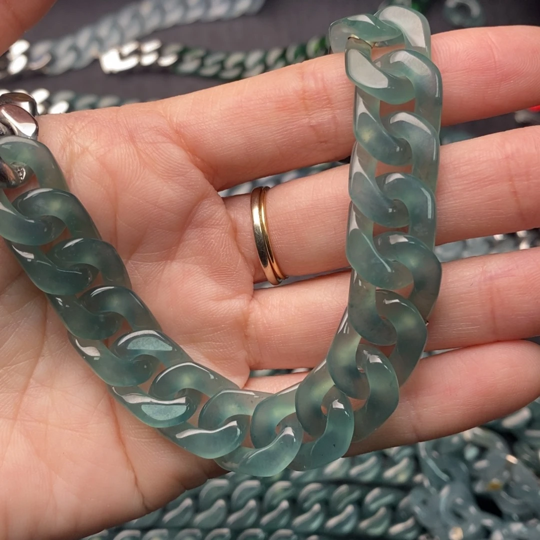 心***麻翡翠未镶嵌手链手链10006