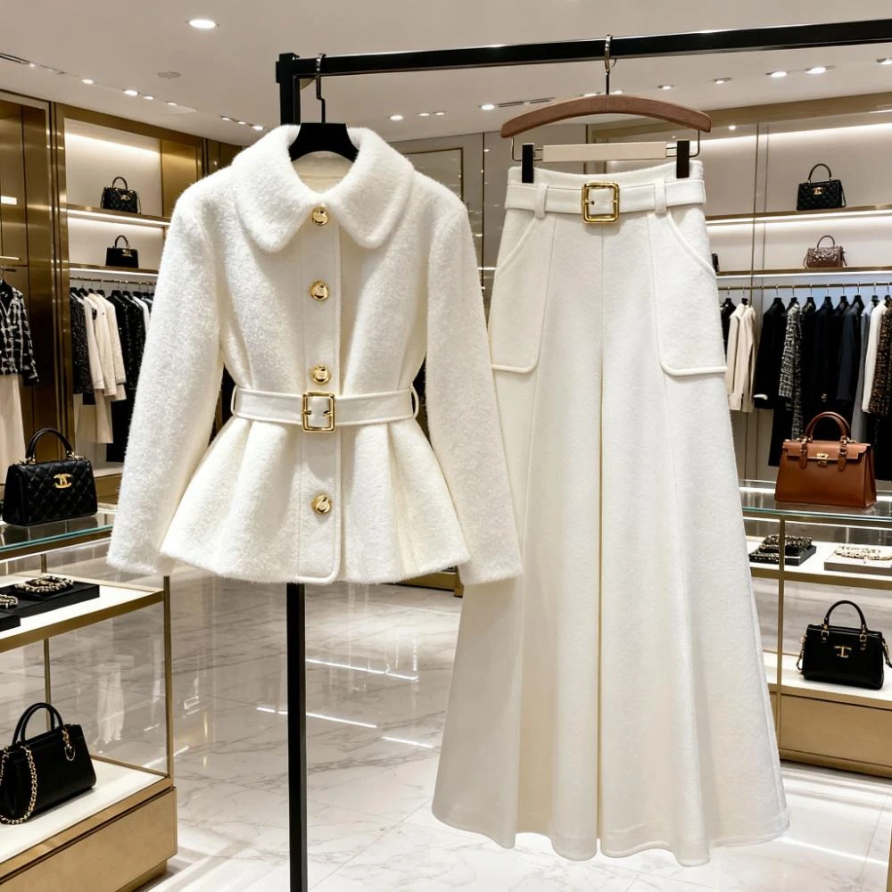 2025秋冬季新款精致女装气质时尚显瘦小香风外套百搭半身裙两件套