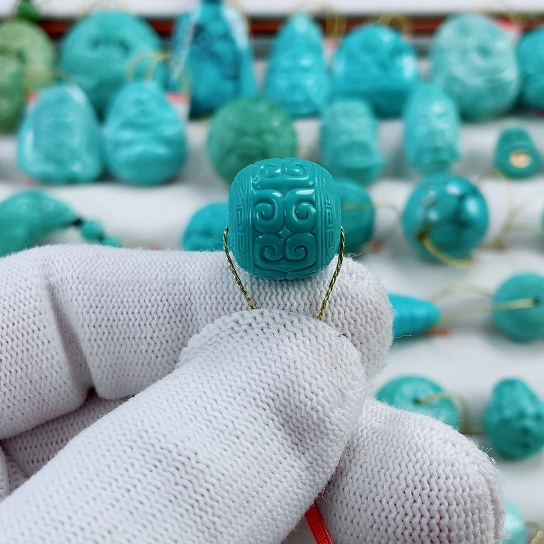 绿松石未镶嵌车挂直径15