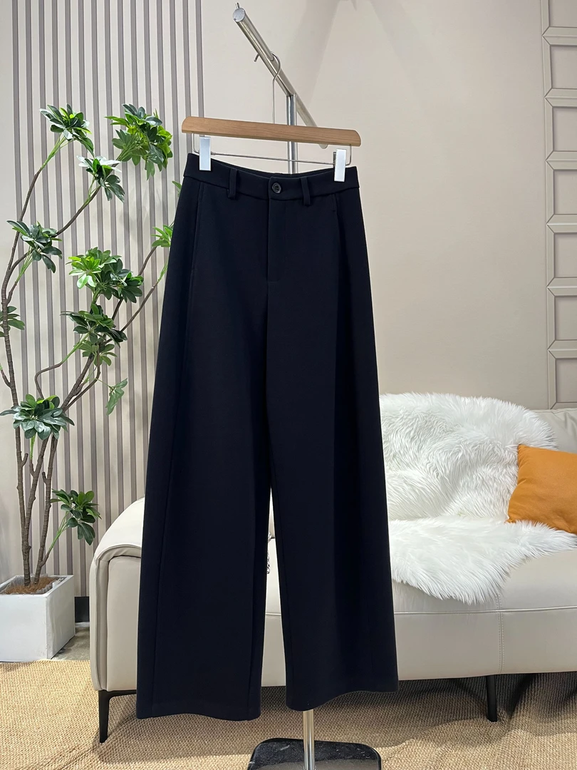 【大妮】2025优雅气质风微弹阔腿裤中腰休闲裤时尚宽松长裤