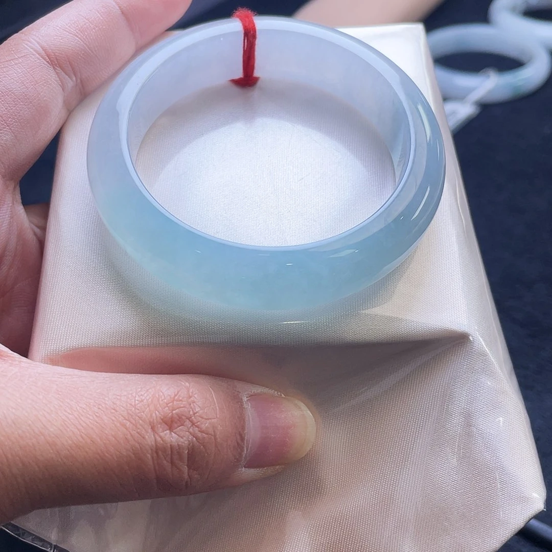 翡翠未镶嵌手镯52正圈14