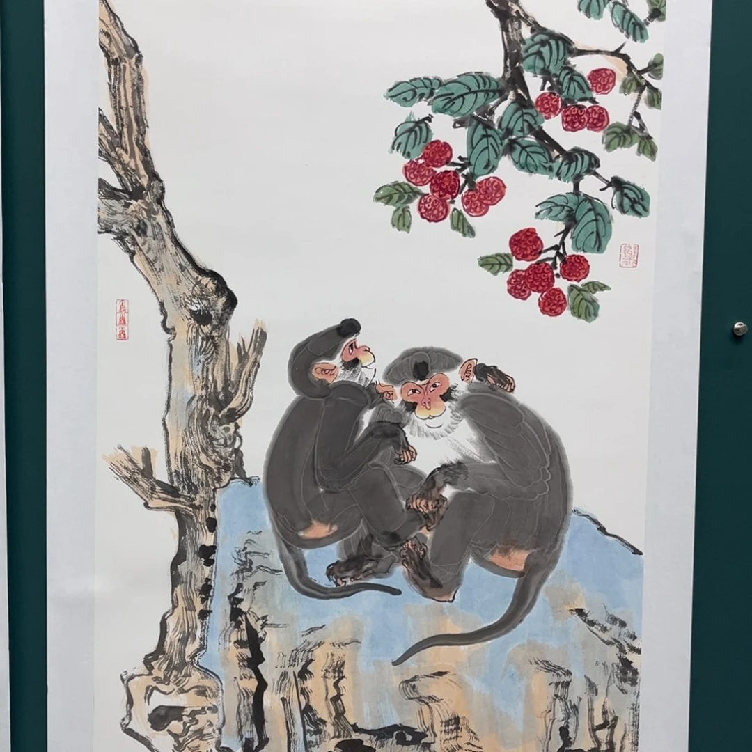 国画艺术家真人手绘