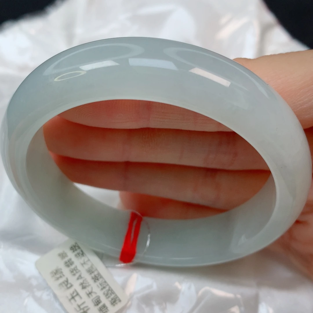 未镶嵌手镯翡翠56.8正圈，种水好，小轮胎，强推，04