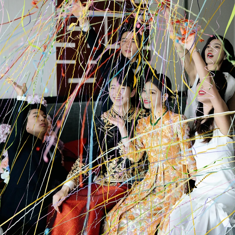 手抛彩带中高考毕业结婚接亲婚礼派对生日装饰氛围道具布置手拉环