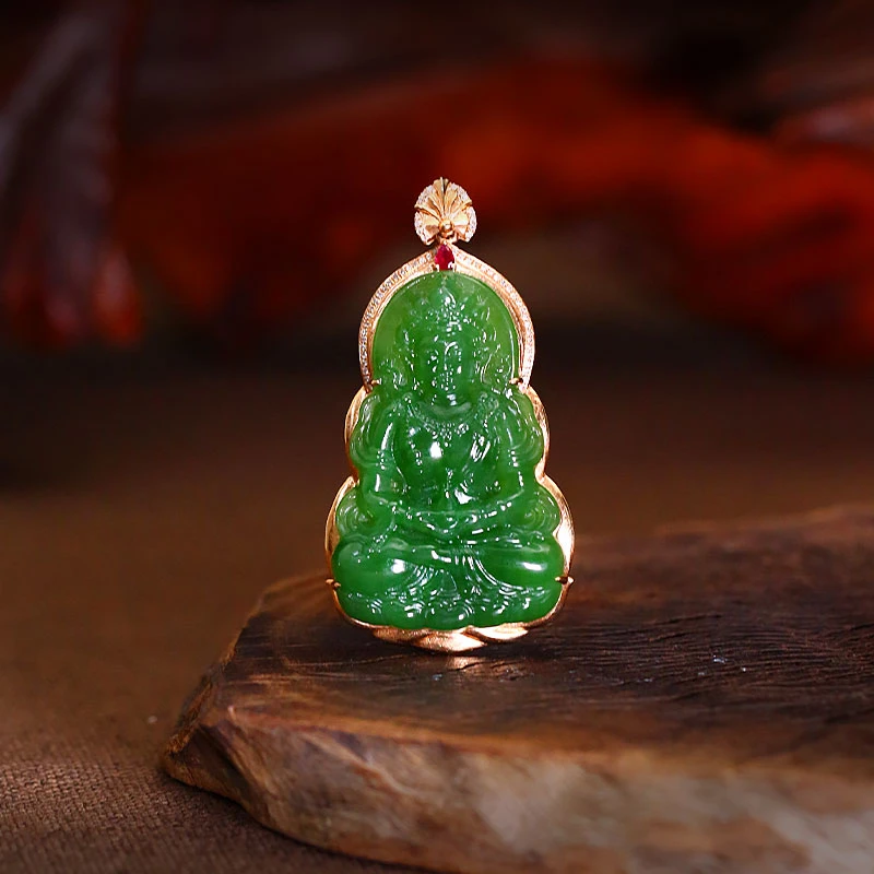 【福渡云海】和田玉度母吊坠【8202AM】