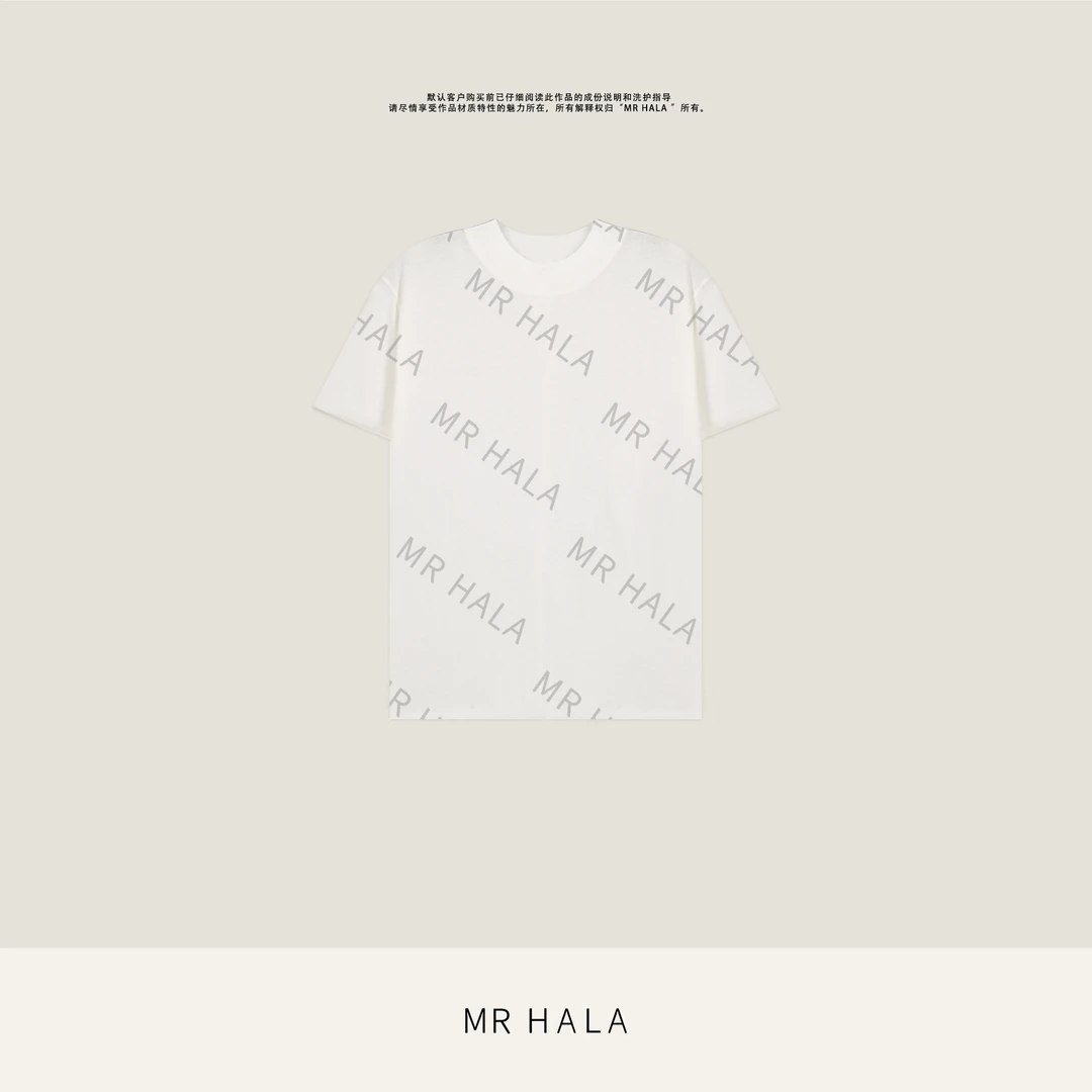 MRHALA 逢瞭扶桑棉命运线短袖T女 GT21209