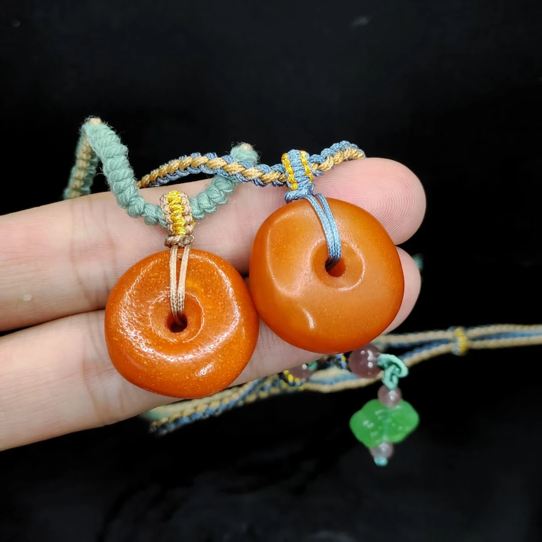 【李想精选】蜜蜡平安扣吊坠赠绳子Z7【多样性发其一】约22-9mm