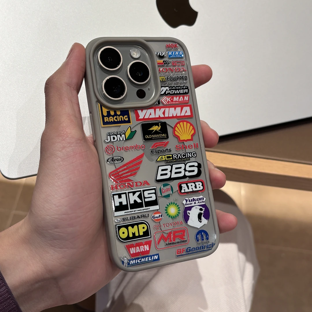 创意汽车标签适用于苹果16Promax手机壳15/14/13/12/11磁吸保护套