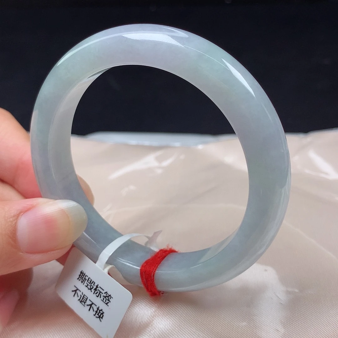 ****王翡翠手镯未镶嵌55圈48小时鉴赏d552