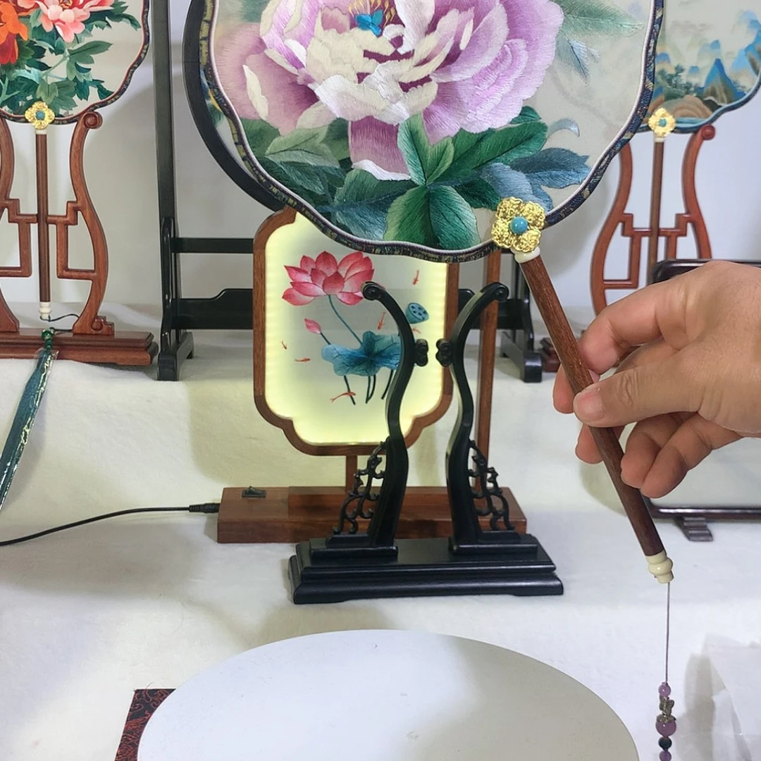 【闪购商品】织绣小*腿苏绣手工团扇