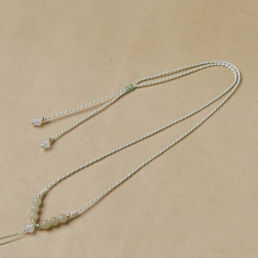 长款绳精美和田玉编织百搭可调节简约挂绳35