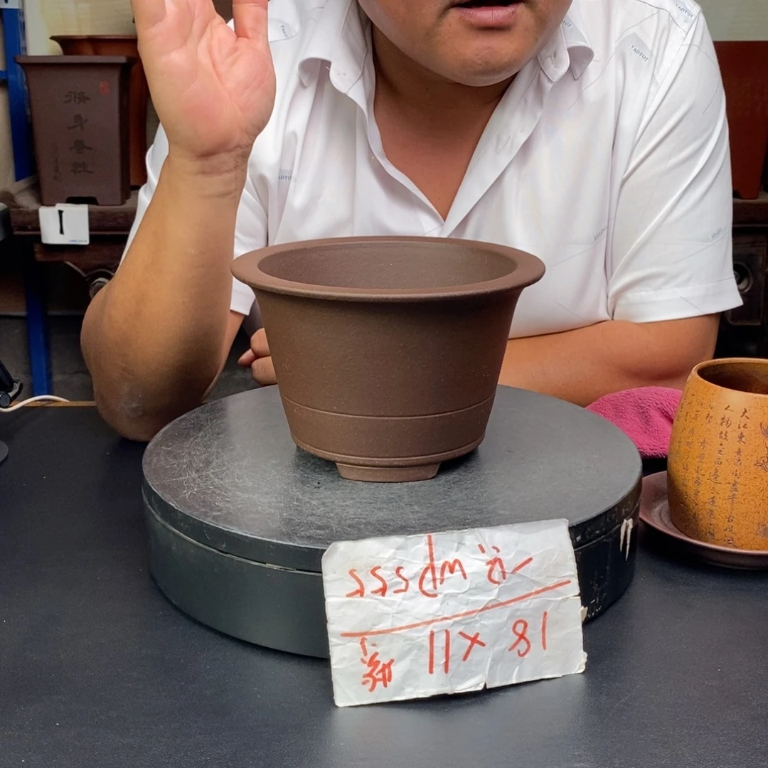 紫砂花盆货号一只WP555