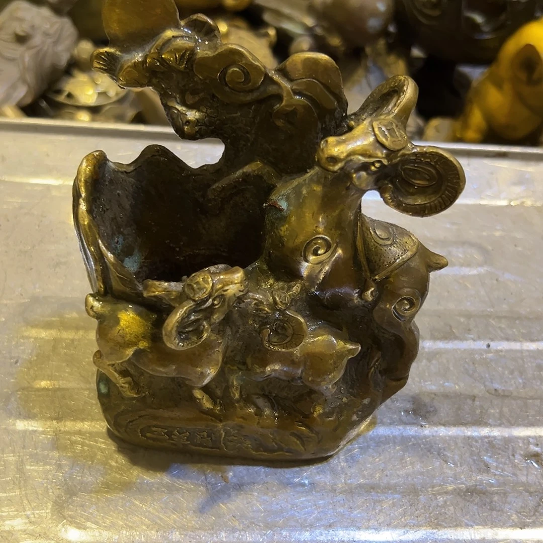 黄铜摆件，文房摆件工艺品用****6