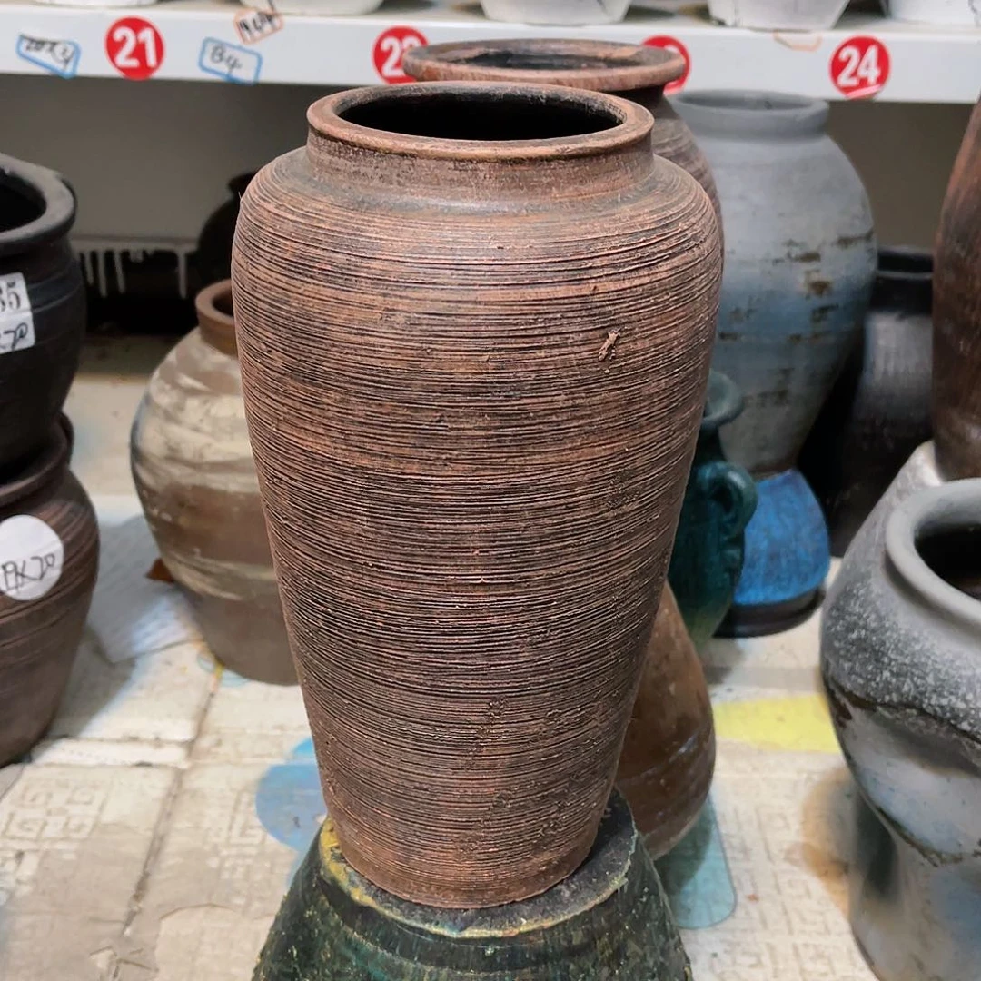 红陶无孔无孔口径10高度28