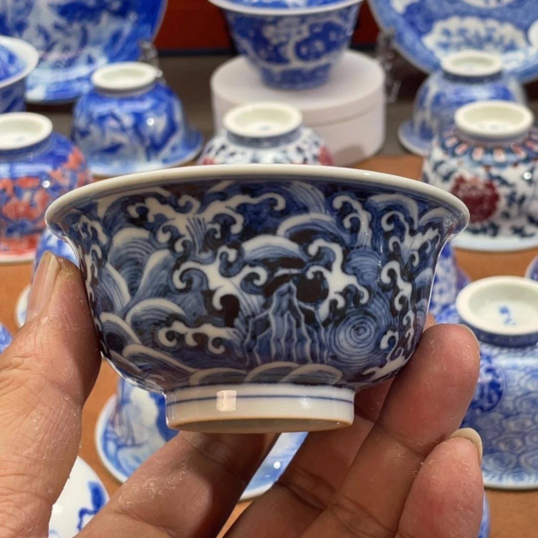 仿元  江岸海浪压手杯