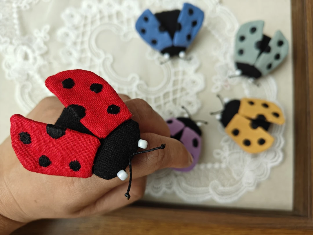 手工成品布艺七星瓢虫玩偶