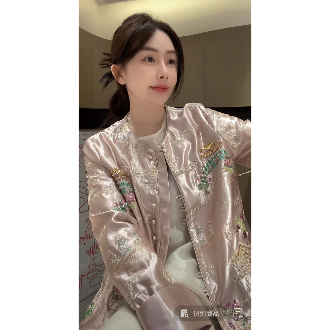 ZHUIMU.【云舒月白】新中式国风气质时尚刺绣外套ZM8121