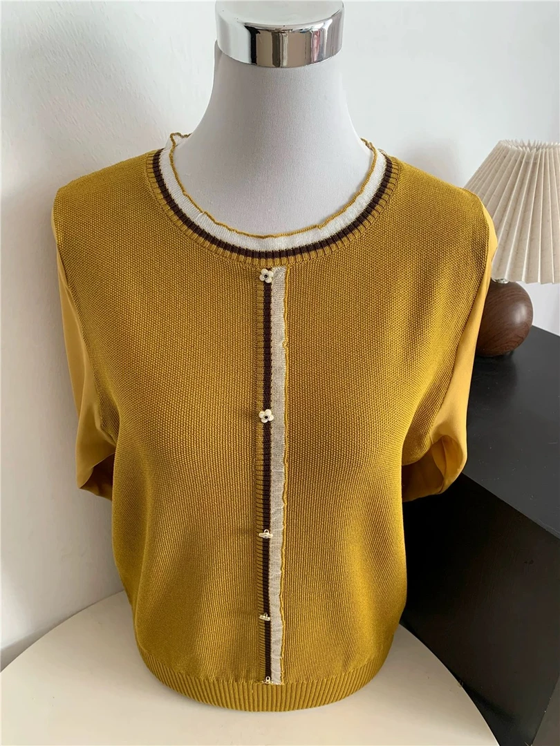 2025新款妈妈春装针织衫洋气上衣中年女装春秋气质小衫薄款打底衫