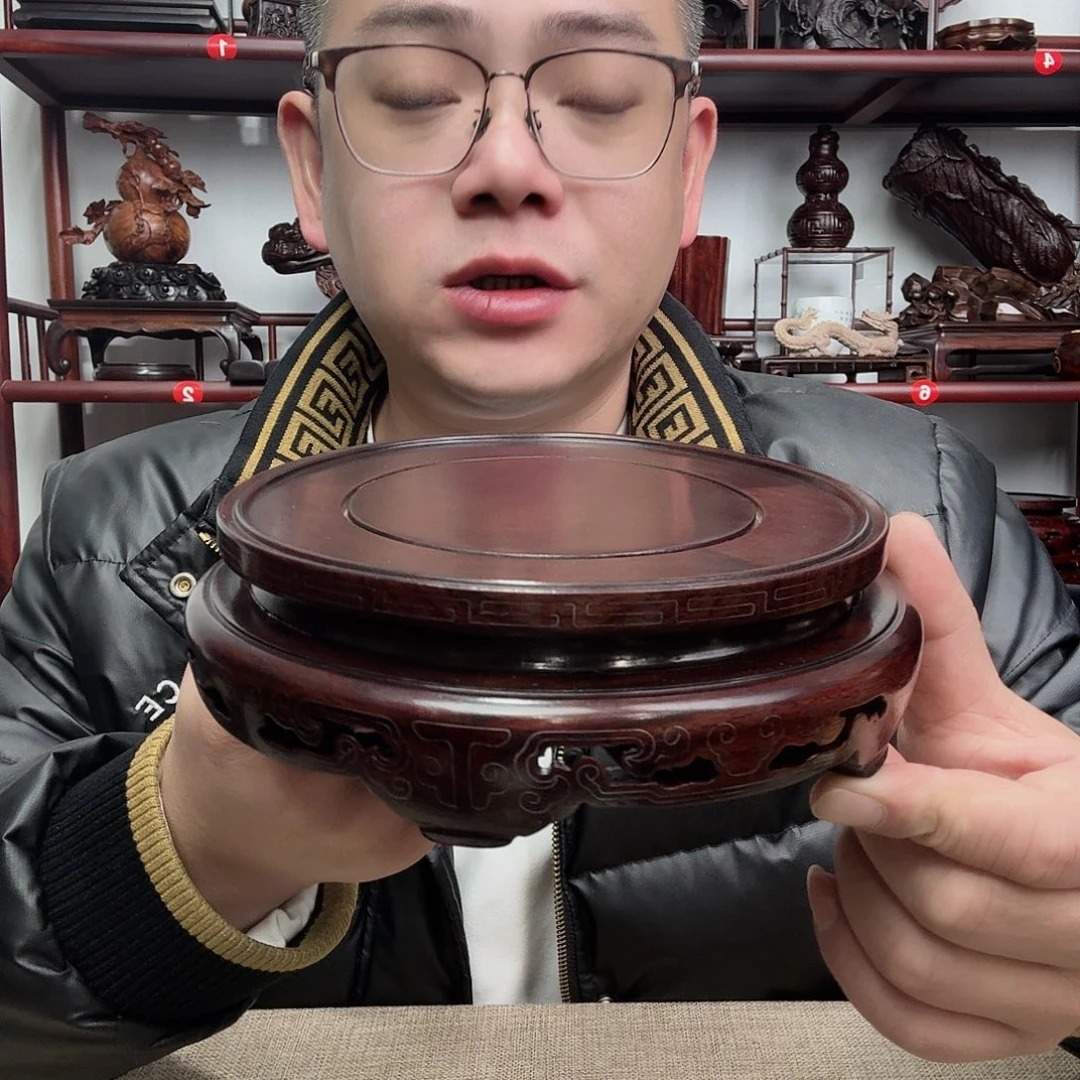 红酸枝工艺品底座