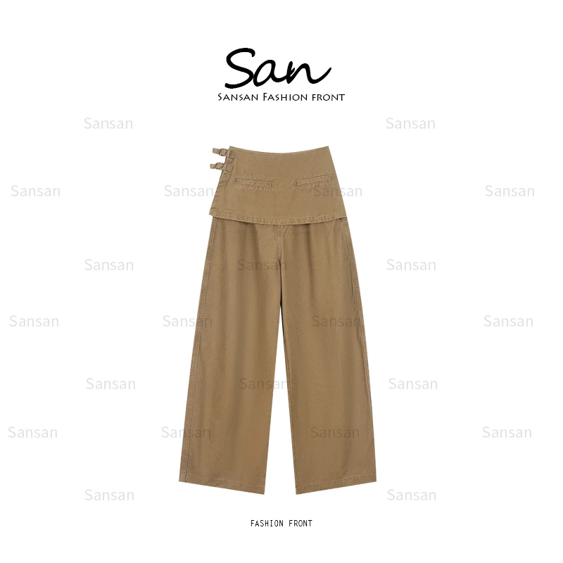 【SANSAN】显瘦高腰复古百搭屁帘裤DY-90481