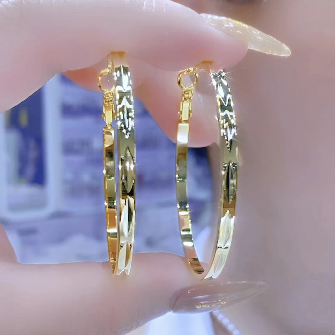 铜合金耳饰 时尚气质简约百搭圈圈耳环