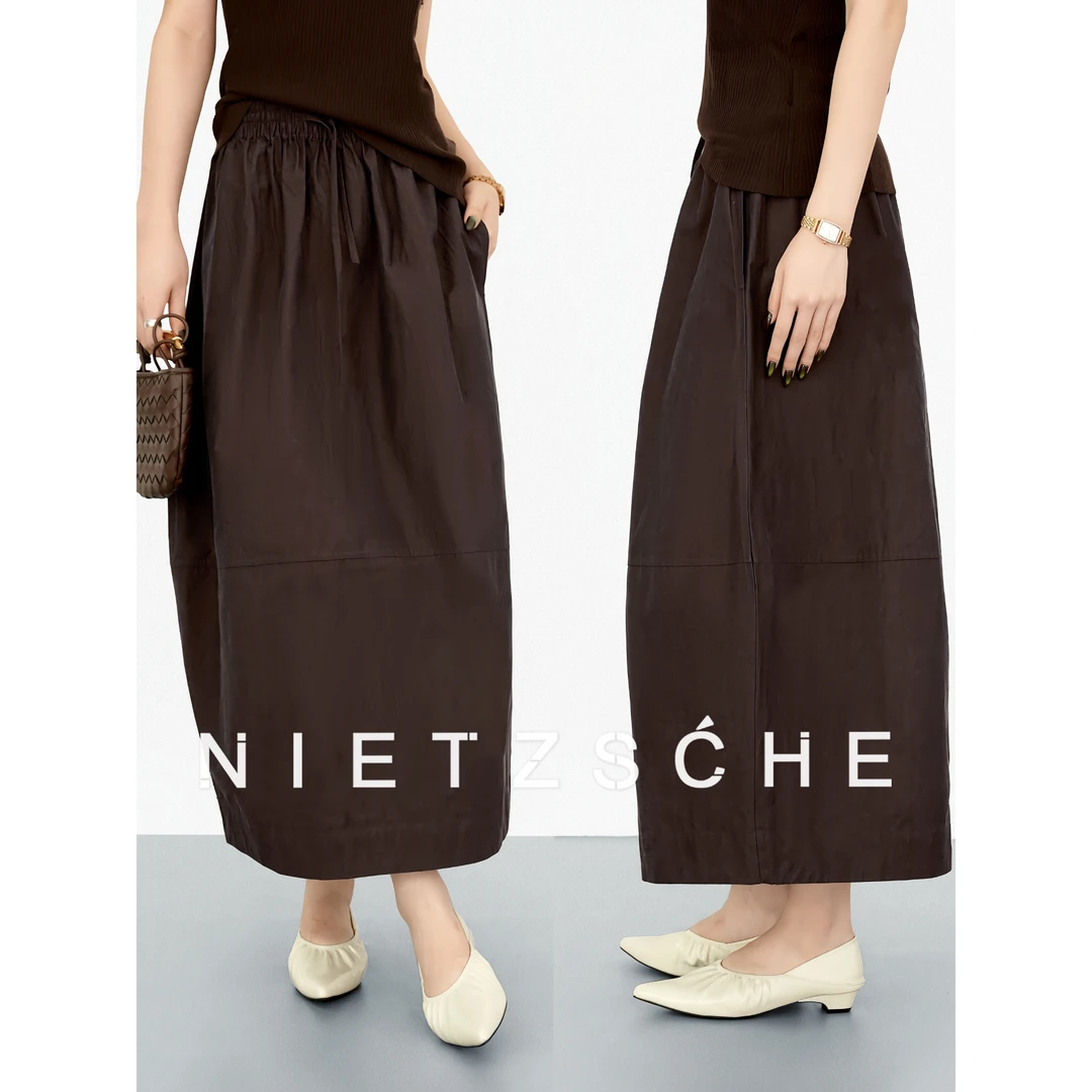 尼采官方直营｜梨形之友｜1oo%长绒棉蓬蓬裙腿型半身裙30100