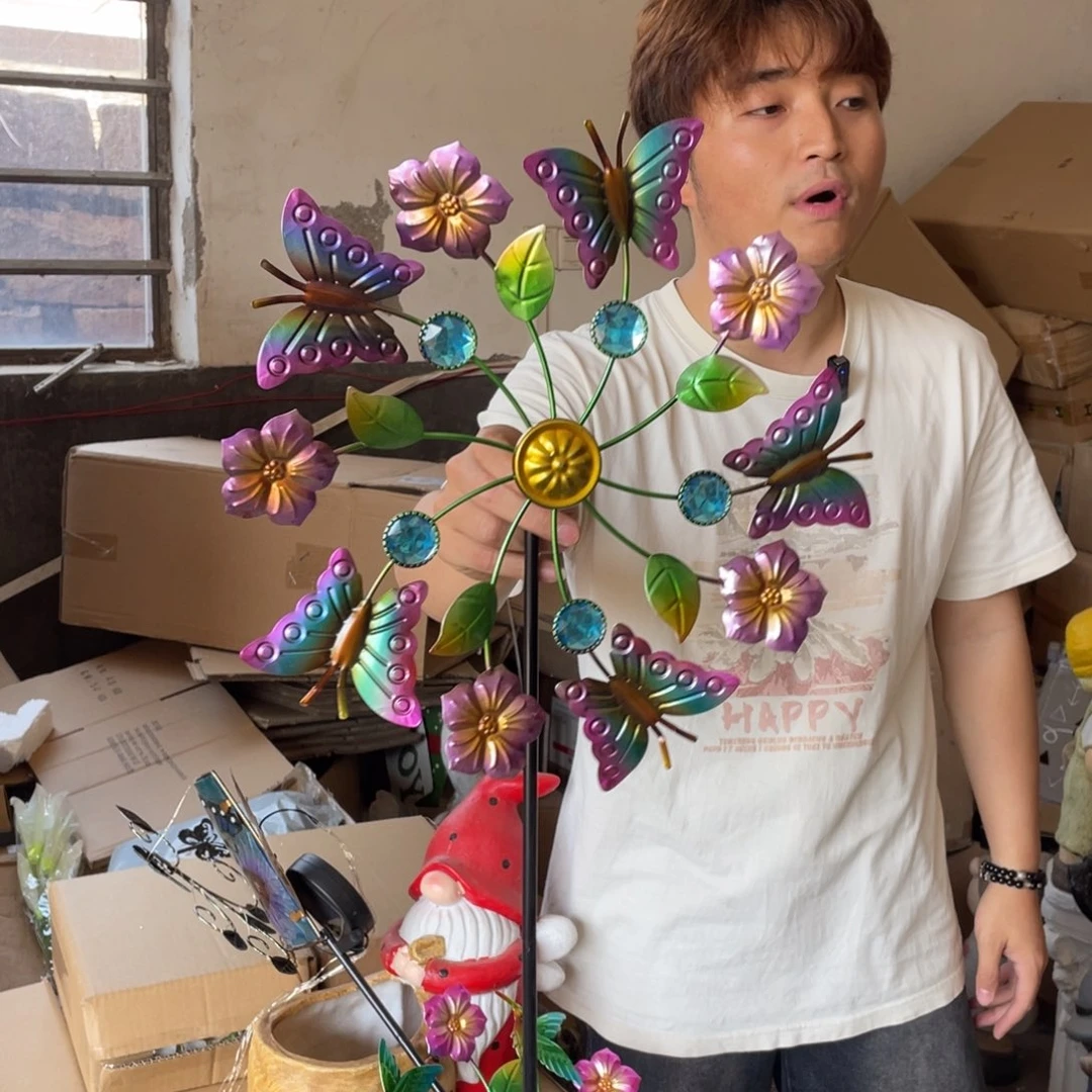 【闪购商品】陶瓷摆件蝴蝶风车摆件