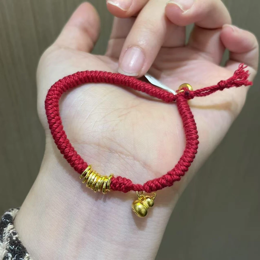 【菠萝珠宝】足金999 葫芦盘缠手串 金重：6.26克