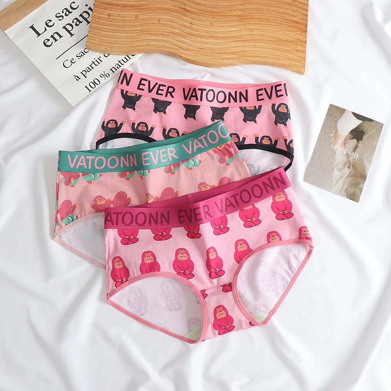 可爱粉色内裤女士棉质可爱印花抗菌裆三角裤女生2025新款少女