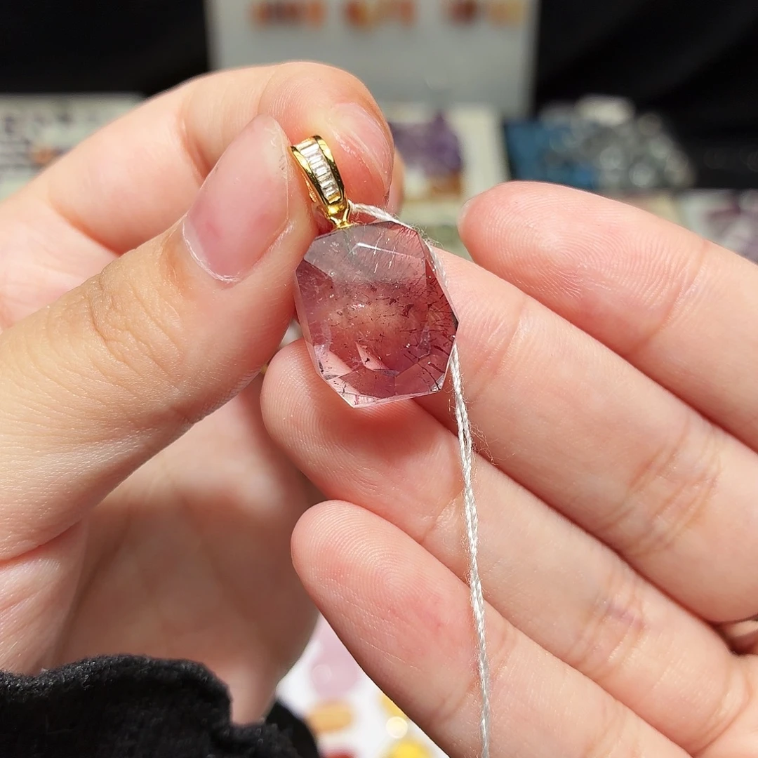 水晶未镶嵌吊坠(不含链)成品 紫超七 吊坠