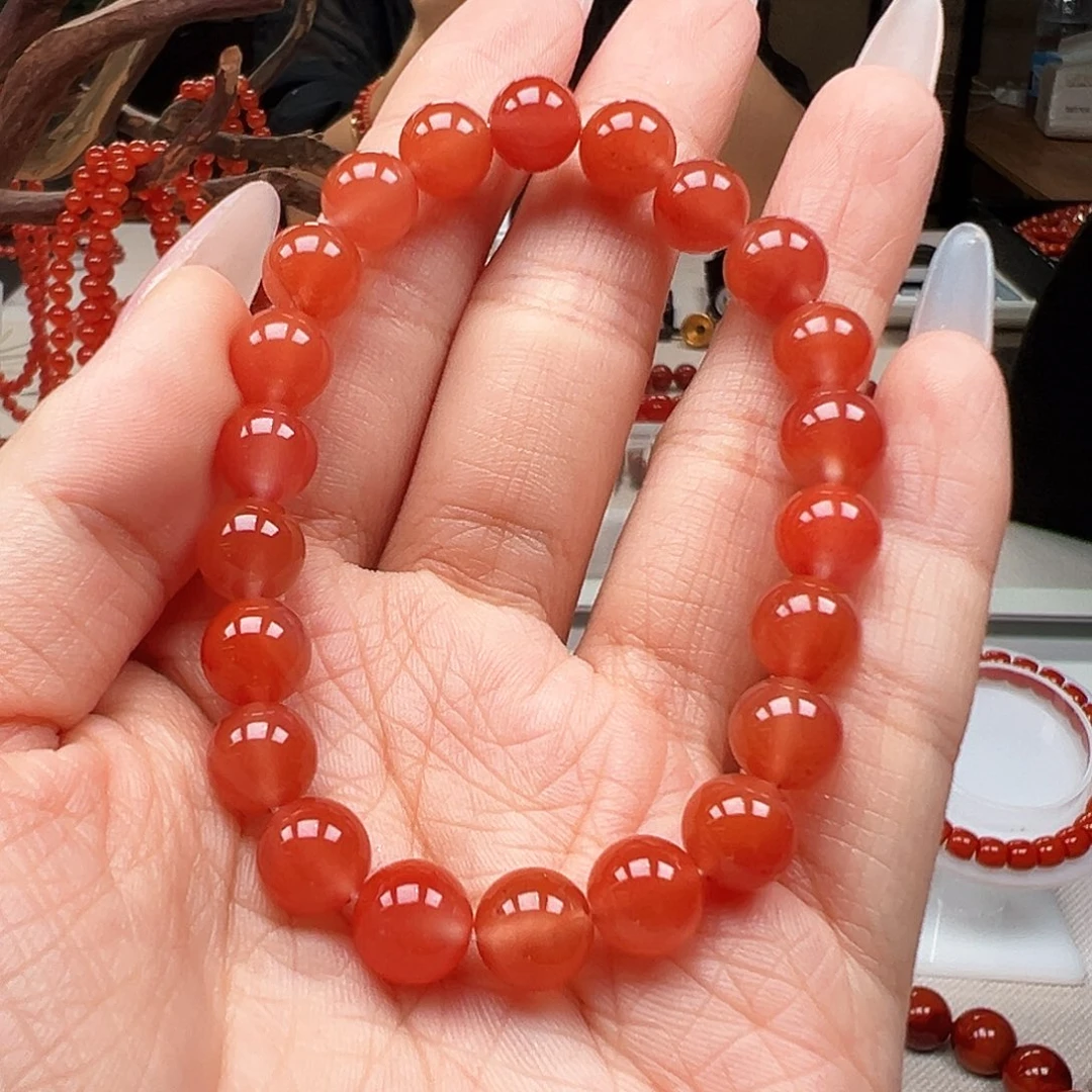南红玛瑙未镶嵌手链